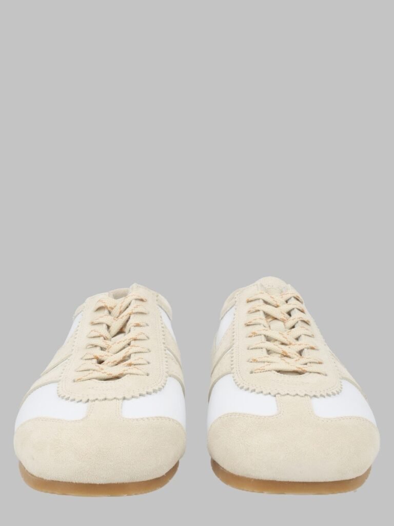 SNEAKER IN PELLE CON DETTAGLI IN SUEDE