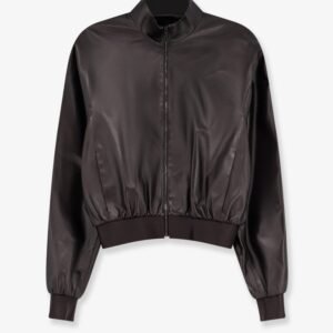 Soft nappa leather bomber jacket