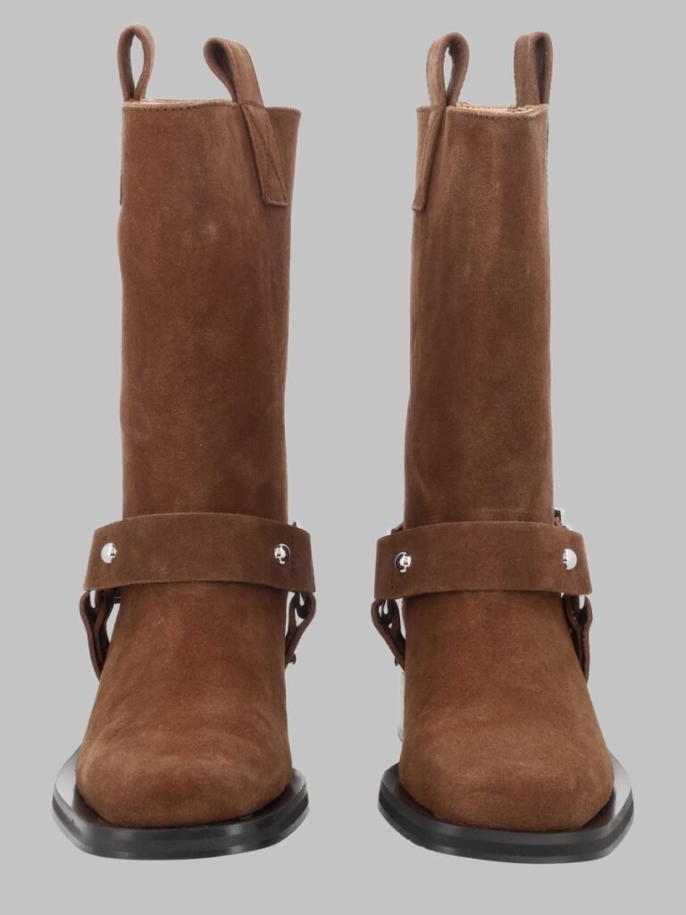 STIVALETTO BIKER IN SUEDE