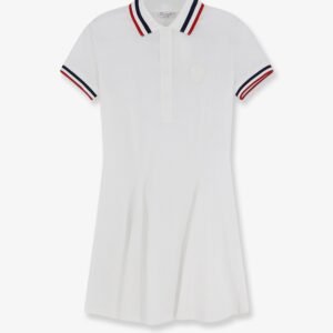 Stretch cotton piquet mini dress