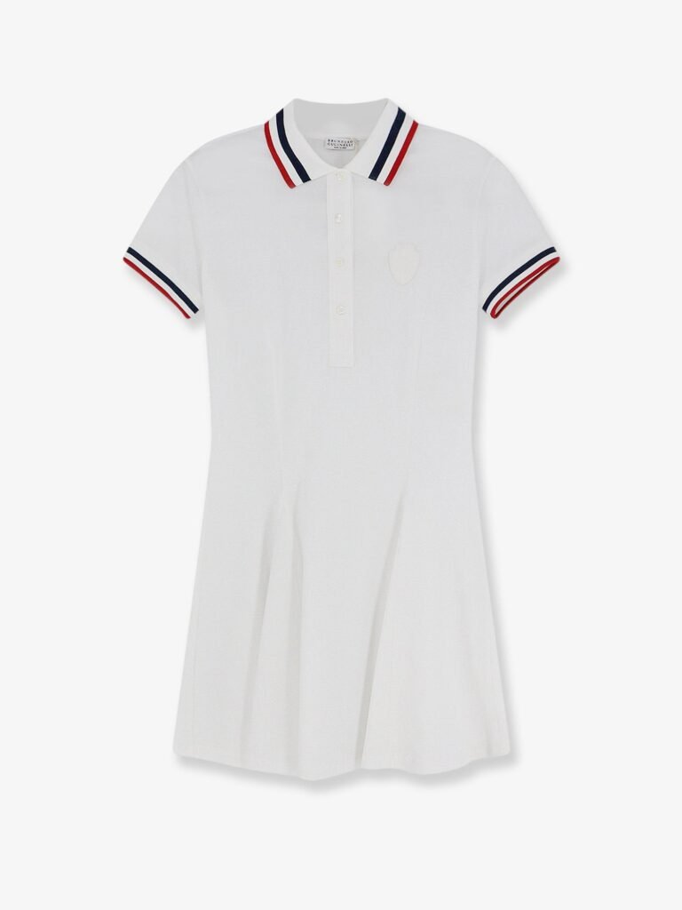 Stretch cotton piquet mini dress