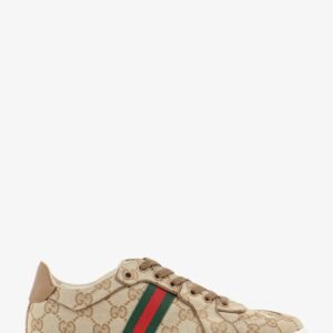 Stretch GG fabric sneakers with Nastro Web on the side