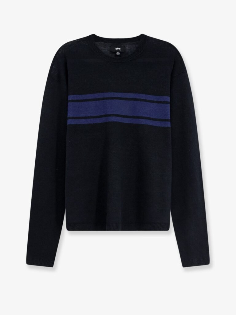 Striped cotton and linen sweater