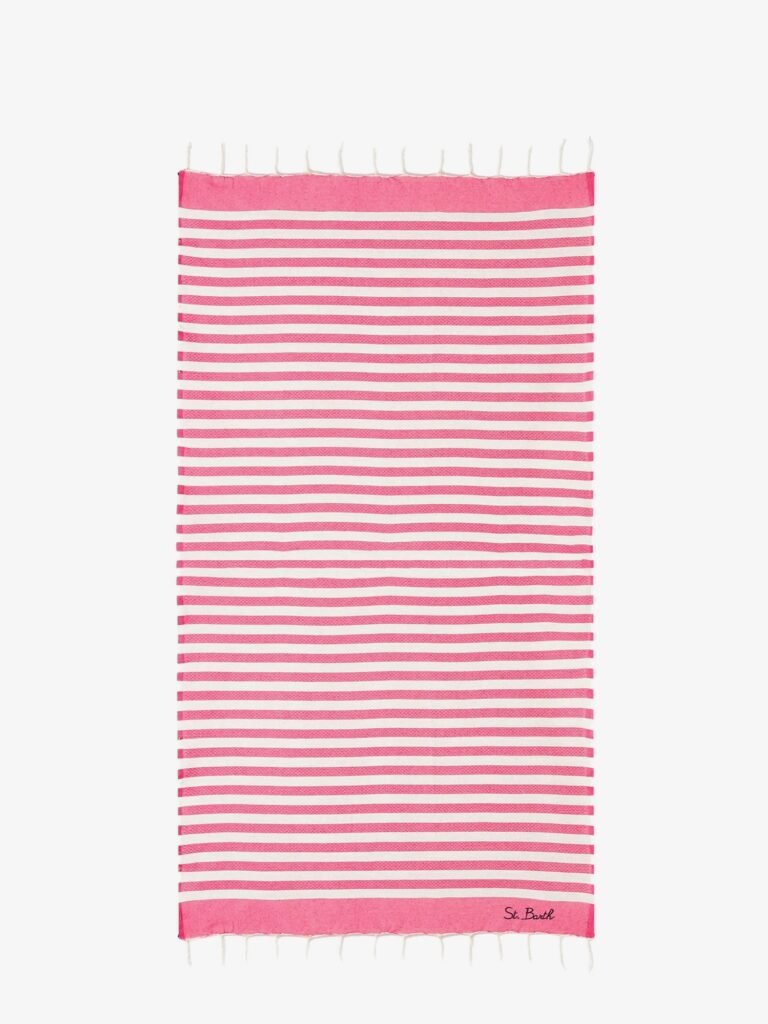 Striped cotton beach towel