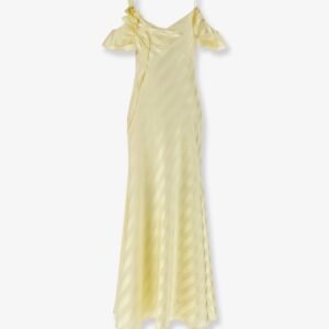 Striped satin long dress