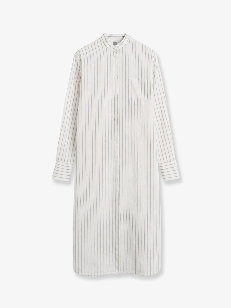 Striped Summer viscose, silk and cotton dress