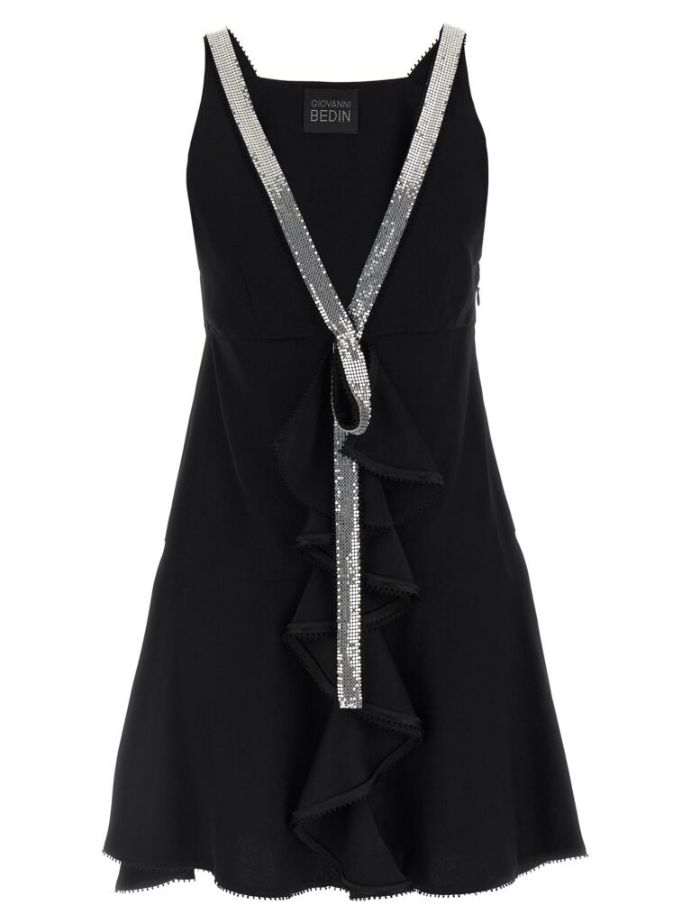 Studded ribbon dress