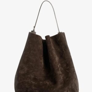 Suede Belted Tote shoulder bag