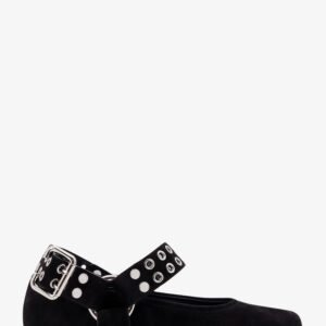 Suede Biker Flat Ballerinas