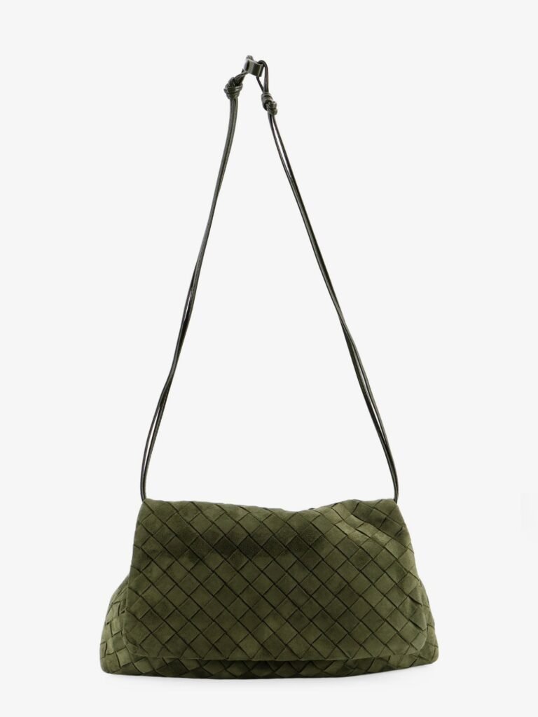 Suede Giorno shoulder bag with Intrecciato pattern