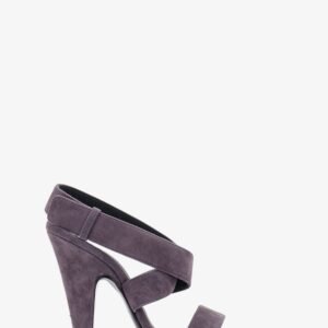 Suede heeled sandals