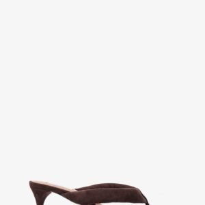 Suede heeled sandals