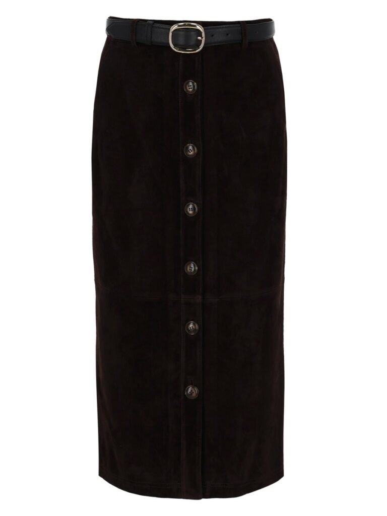 SUEDE MIDI SKIRT