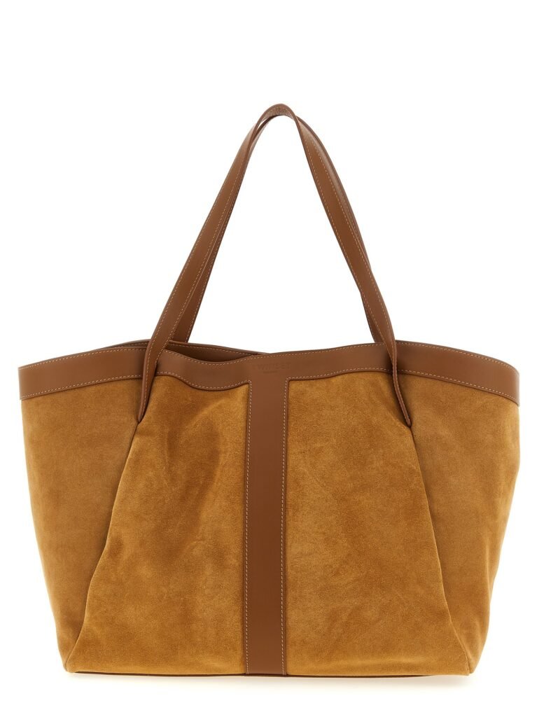 Suede shopping bag