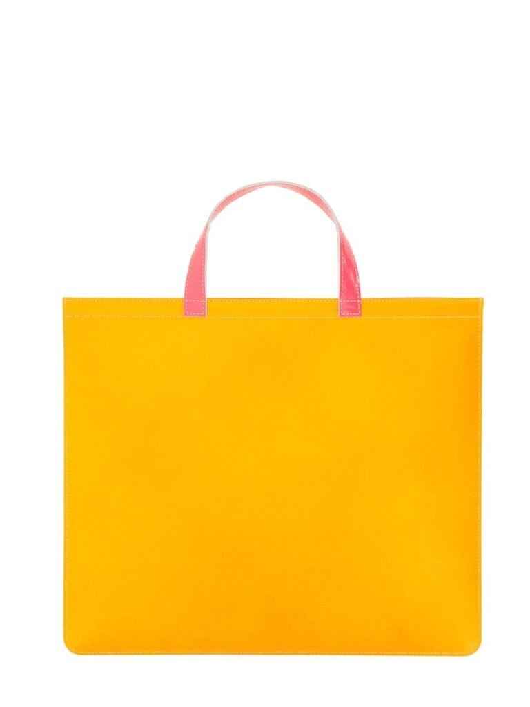 SUPER FLUO LEATHER TOTE BAG