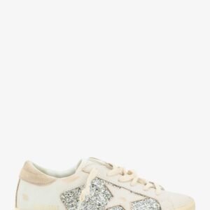 Superstar leather sneakers with all-over glitter pattern
