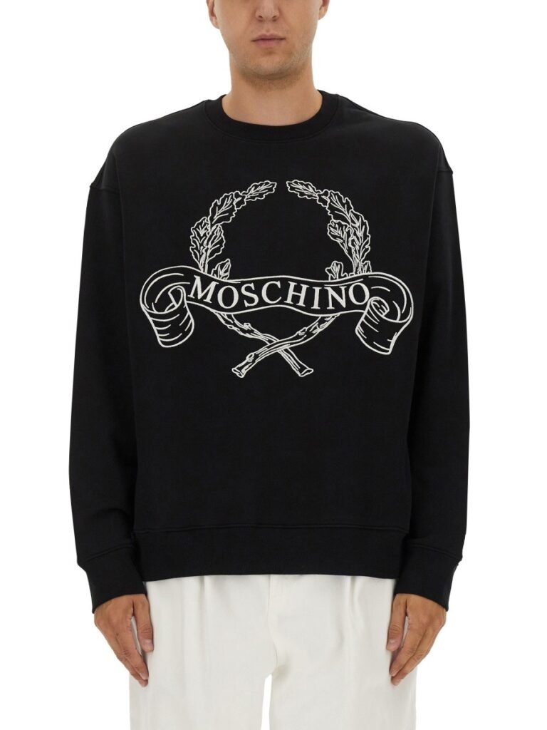SWEATSHIRT WITH LAUREL CROWN LOGO EMBROIDERY