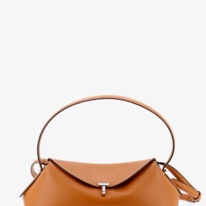 T-Lock hammered leather shoulder bag