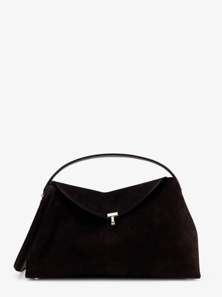 T-Lock suede handbag