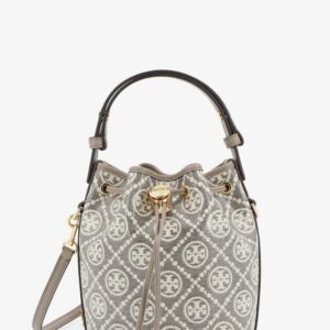 T Monogram coated canvas bucket bag