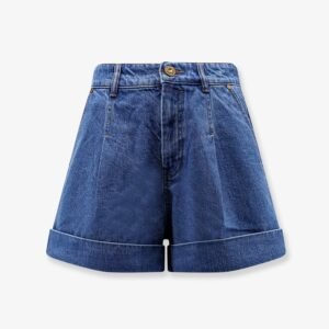Tailored denim shorts