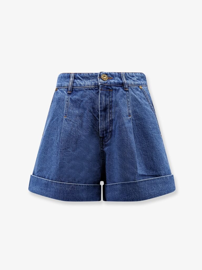 Tailored denim shorts