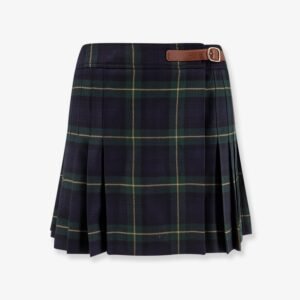 Tartan wool kilt miniskirt
