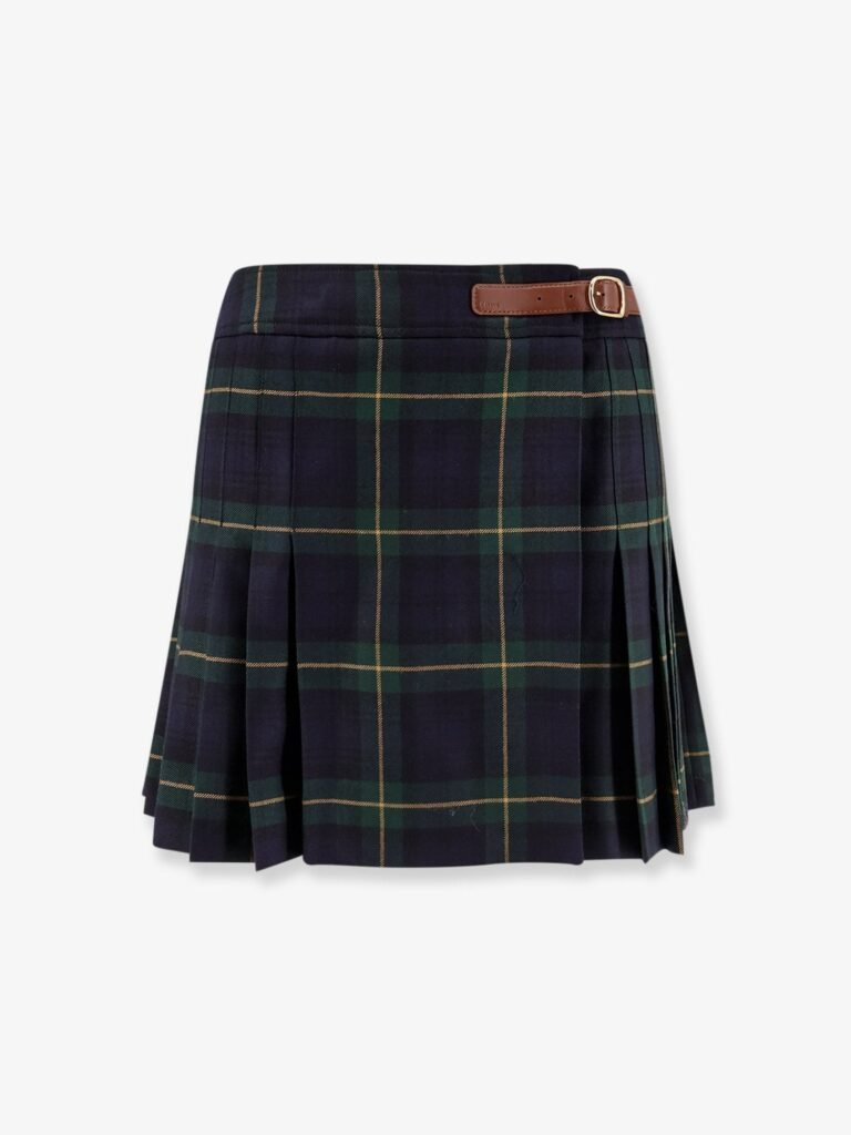 Tartan wool kilt miniskirt