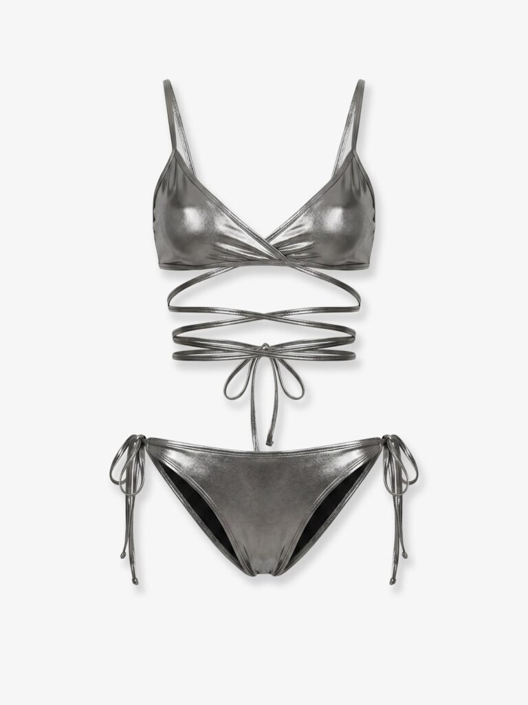 The Attico Il Primo Bagno lycra bikini with a metallic effect