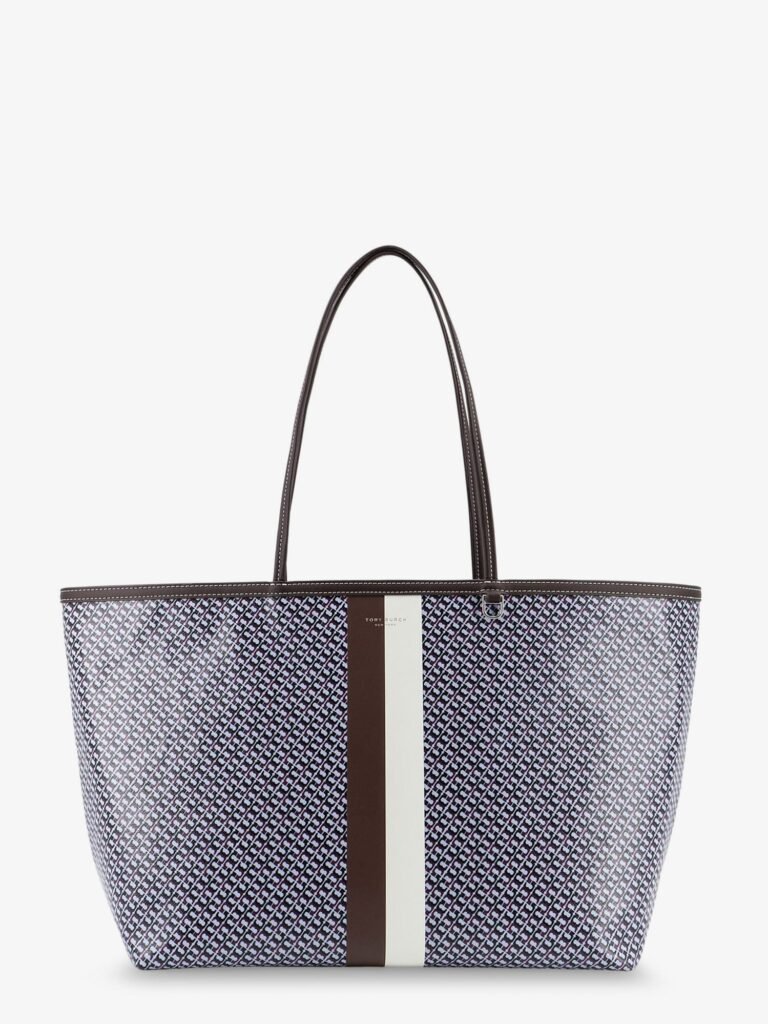 The Racer Tote shoulder bag in coated canvas with all-over logo