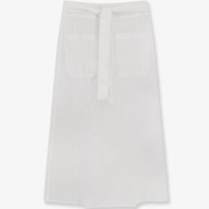Tie-Waist cotton and linen skirt