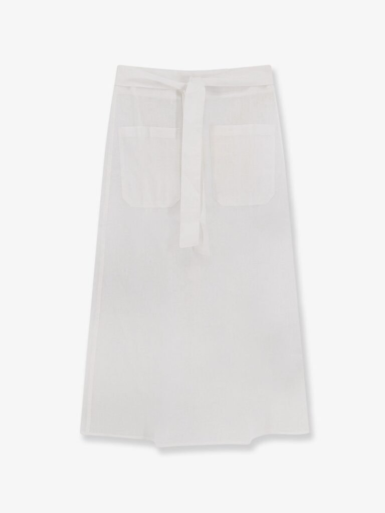 Tie-Waist cotton and linen skirt