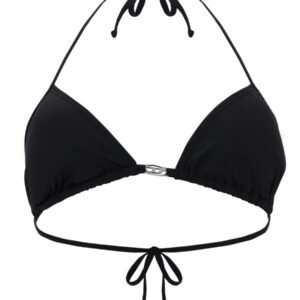 TOP BIKINI IN NYLON CON CHIUSURA A LACCETTI