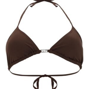 TOP BIKINI IN NYLON CON CHIUSURA A LACCETTI