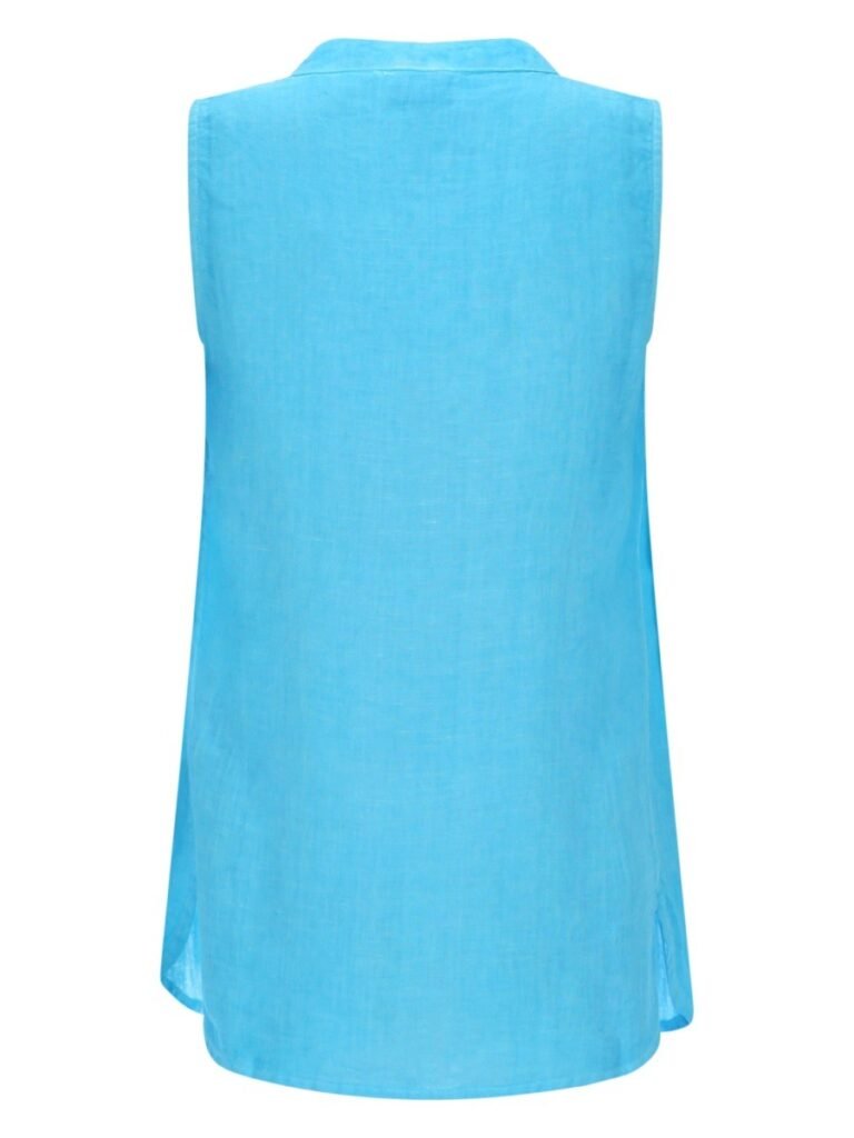 TOP SMANICATO A CAMICIA