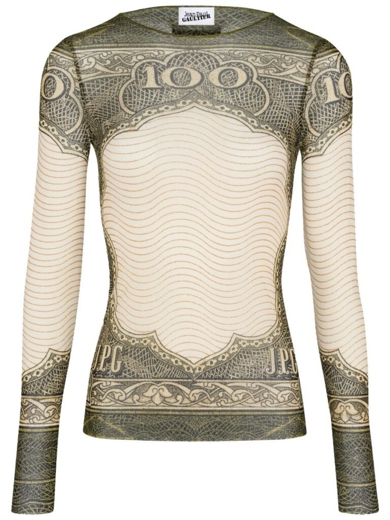 TOP WITH "CARTOUCHE" PRINT