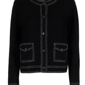 TOPSTITCHED CARDIGAN