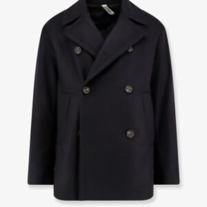Trani double-breasted wool blend coat