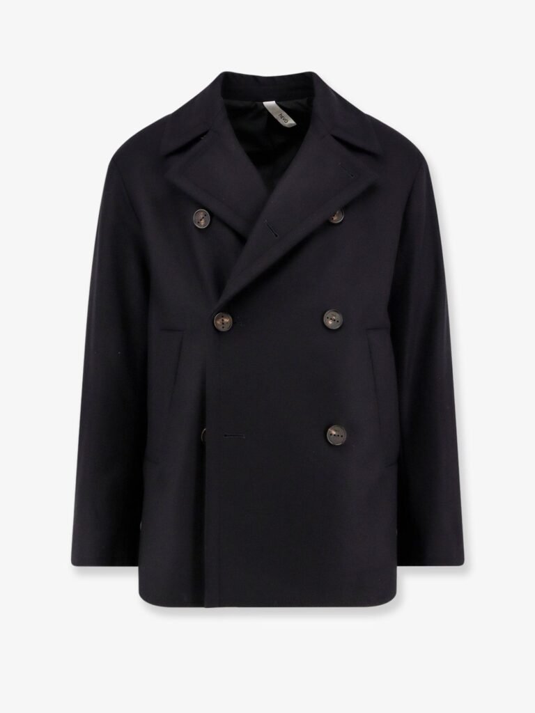 Trani double-breasted wool blend coat