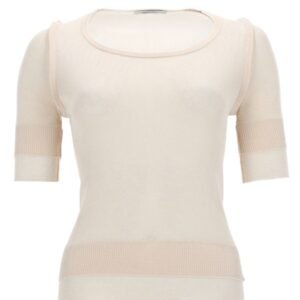 "TROMPE L'OEIL" VISCOSE AND SILK TOP
