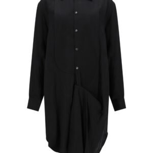 "TUXEDO DRAPE" MIDI DRESS