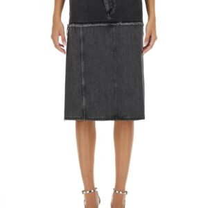 TWO-TONE DENIM SKIRT