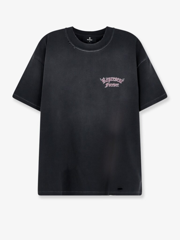 Used-effect cotton T-shirt