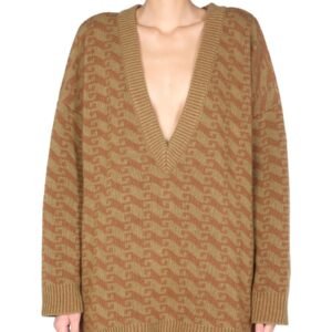 V-NECK JACQUARD SWEATER