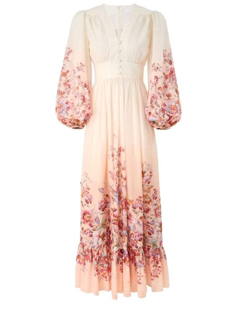 V-NECK LONG DRESS
