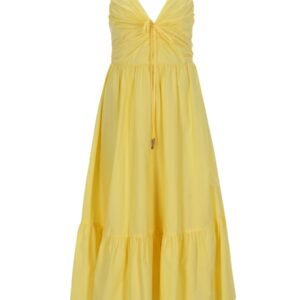 V-NECK MIDI DRESS