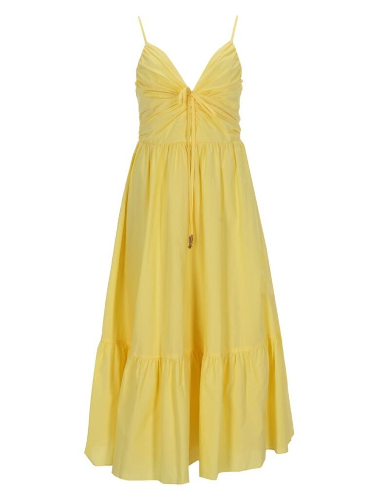 V-NECK MIDI DRESS