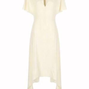 V-NECK MIDI DRESS