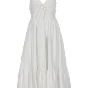 V-NECK MIDI DRESS