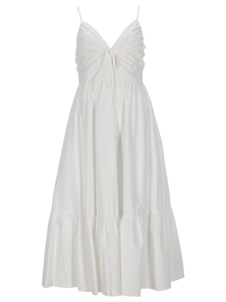 V-NECK MIDI DRESS